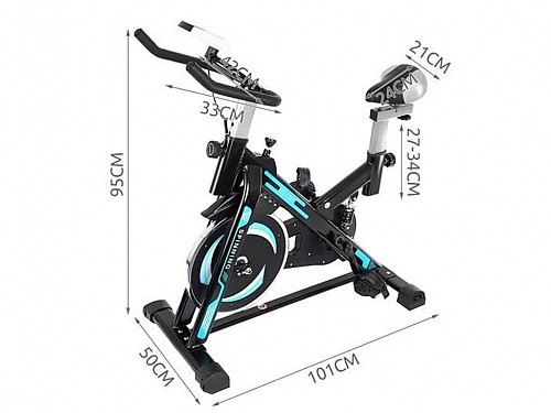 Ποδήλατο Γυμναστικής spin bike με ρύθμιση 5 θέσεων, 101x50x95 cm, Spinning bike