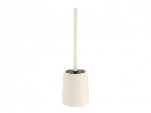 Clay Bathroom Pigal with Round Base in White, 8.5x8.5x34 cm