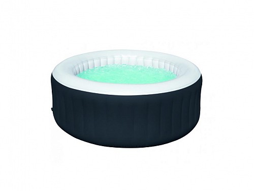 Inflatable Heated Hydromassage Jacuzzi with Mosaic Floor Effect Capacity 4 People 170x170x66 cm