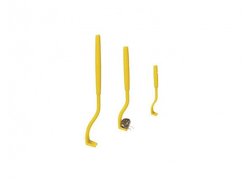 Set of 3 Plastic Tick Removal Tweezers, in Yellow colour