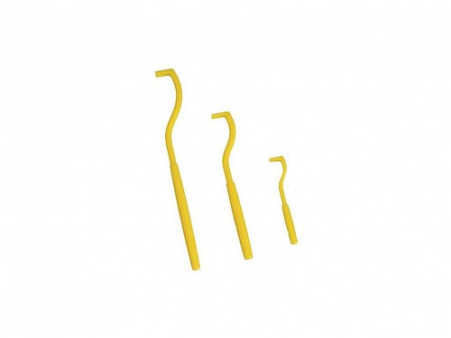 Set of 3 Plastic Tick Removal Tweezers, in Yellow colour
