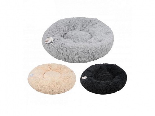 Soft round bed for pets, made of polyester, 70x15x70 cm