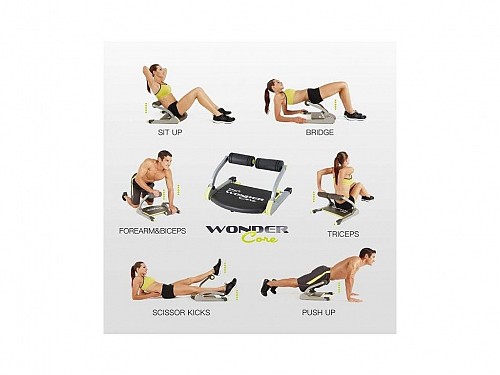 Wonder Core 6 in 1 Abdominal, Butt, Arm and Chest Exerciser, Gray, 55x51x14cm
