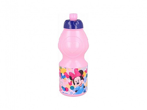 Disney Minnie Feel Good bottle 400ml, pink plastic, 6.5x6.5x18 cm