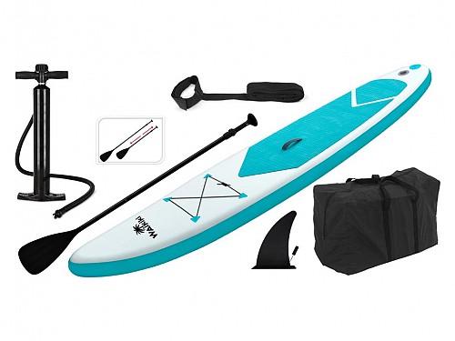 Waikiki Inflatable SUP Board Set with equipment and carrying bag, 320x75x15 cm