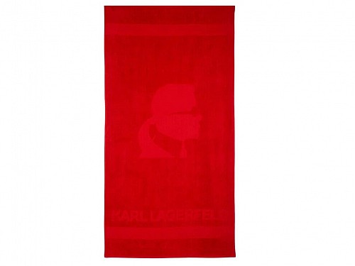 Karl Lagerfeld 100% Cotton Beach Towel 180x100 cm, in Red