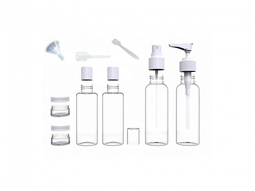 Set of travel cosmetic bottles of 9 pieces, 19x3x13 cm, Travel set