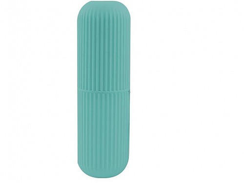 Table Plastic Case for Toothbrush and Toothpaste in Turquoise color, 6x6x18.5 cm