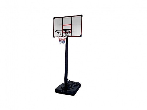 Basketball with backboard and base with adjustable height from 200-305cm, also suitable for outdoor use
